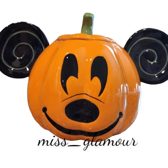 Disney Holiday 222 Disney Mickey Mouse Halloween Pumpkin Cookie Jar